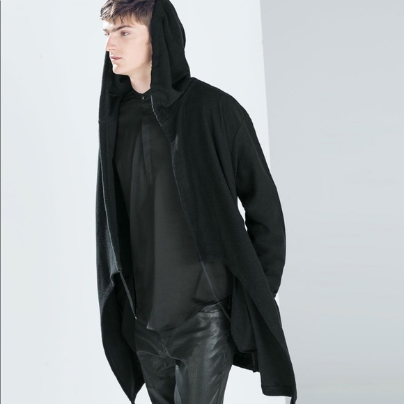 zara man hooded jacket